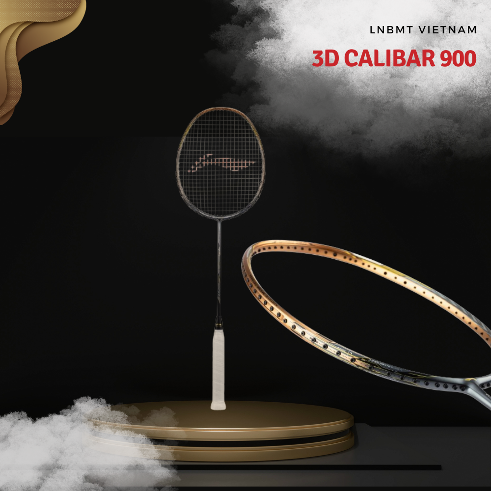 Khung vợt cầu lông 3D Calibar 900 - 4U Golden Gray