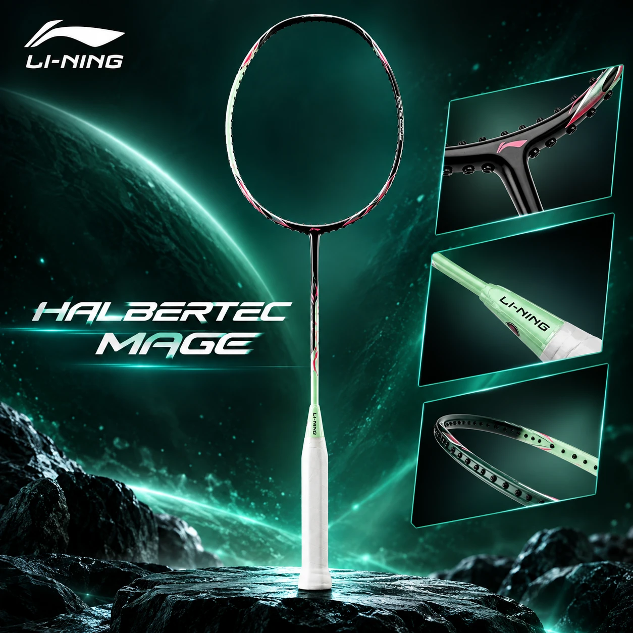 Khung vợt cầu Lông Li-Ning Halbertec Mage - 4U P-AYPW041-4V