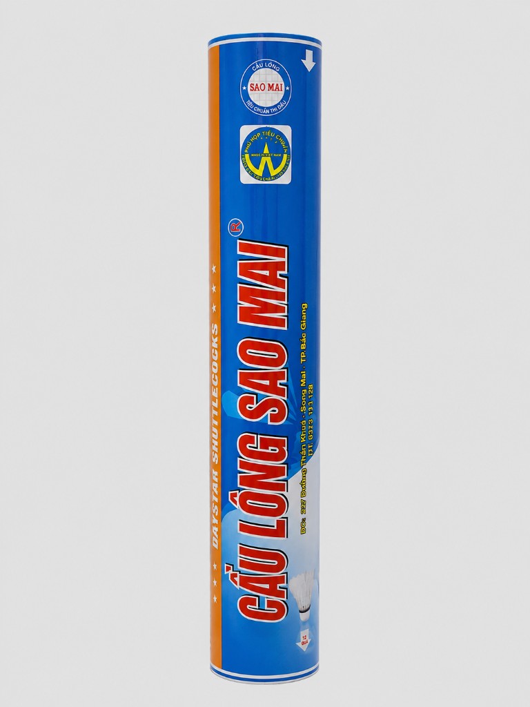 Tube quả cầu lông Sao Mai 77 — xanh cam