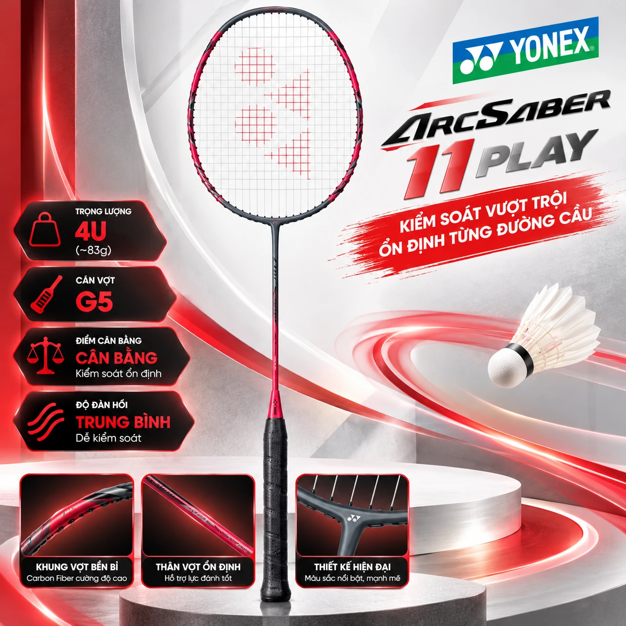 Khung vợt cầu lông Yonex Arcsaber 11 PLAY