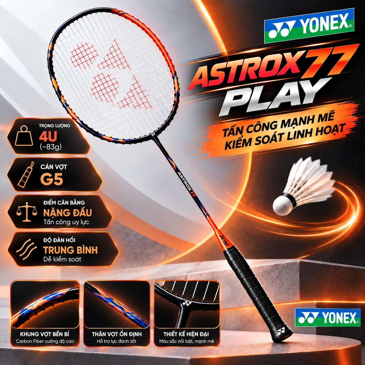 Khung vợt cầu lông Astrox 77 PLAY