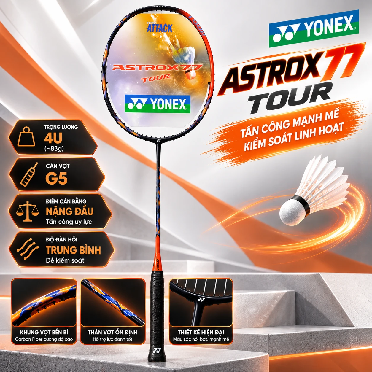 Khung vợt cầu lông Astrox 77 TOUR